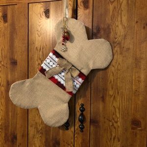 New personalized Burlap Pet Christmas Stocking